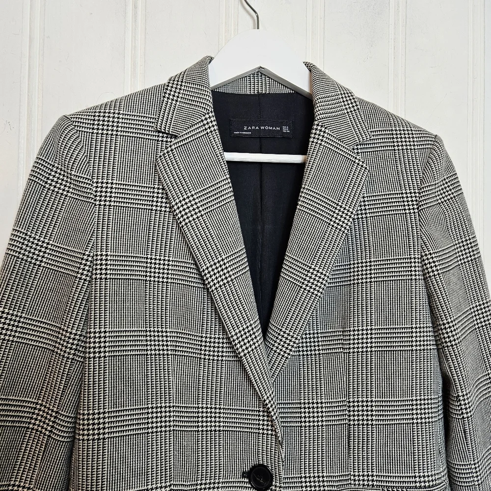 Zara Glen Plaid Blazer Jacket Women S Equestrian Preppy Academia Clean Girl Work